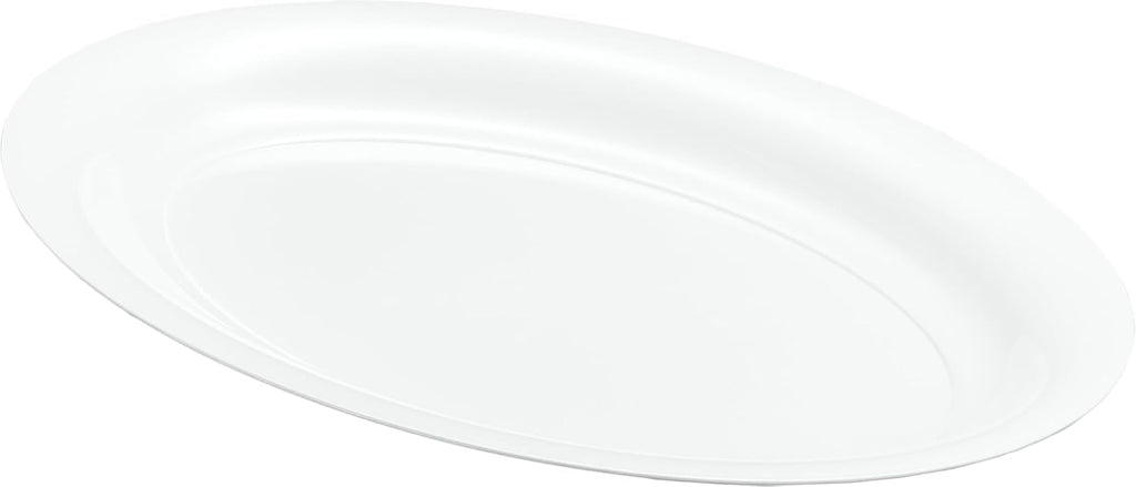 White Plastic Oval Serving Trays - Serving Platters Oval Pack of 4