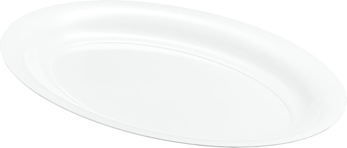 White Plastic Oval Serving Trays - Serving Platters Oval Pack of 4