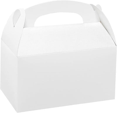24 PCS White Gift Boxes 6.2x3.5x3.5 inches, Party Favor Kraft Paper Gift Packaging Box with Lid for DIY Crafting