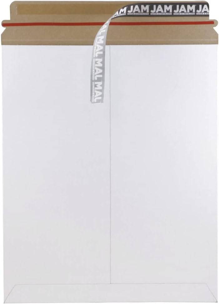 Stay-Flat Photo Mailer Envelopes with Peel & Seal Closure - 11 x 13 1/2 - White - 6 Rigid Mailers/Pack