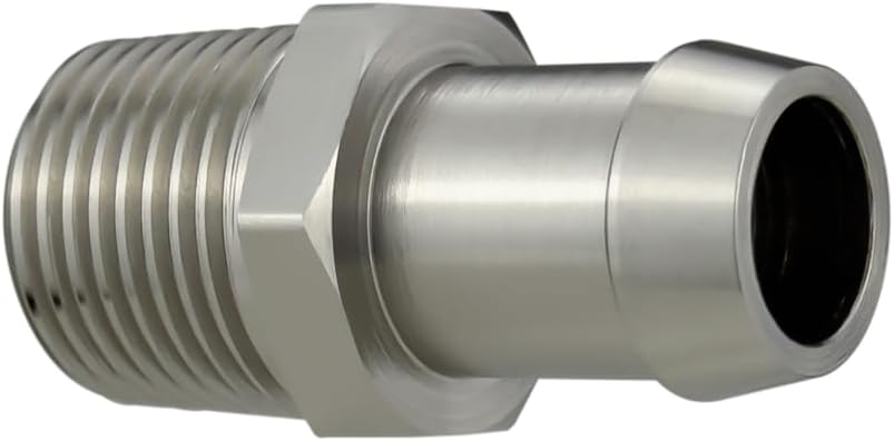 Heater Hose Fitting 1/2" NPT to 5/8" Barb Intake Manifold Adapter