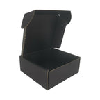 5x5x2'' Small Shipping Boxes 25 Pack, Cardboard Corrugated Mailers, Black (M552-25-B)