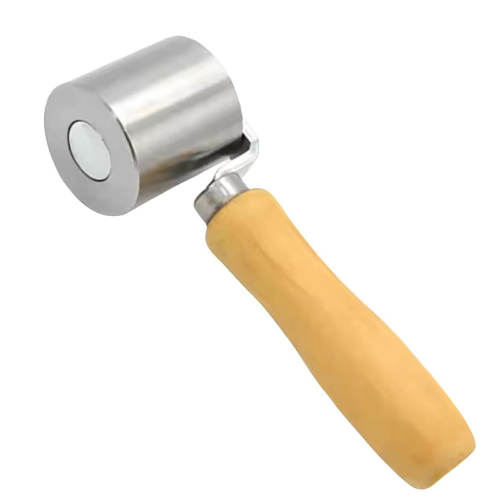 Metal Seam Roller with Wood Handle for Eternabond Tape RV Roof Repair Hot Air Welding Auto Car Audio Sound Deadening