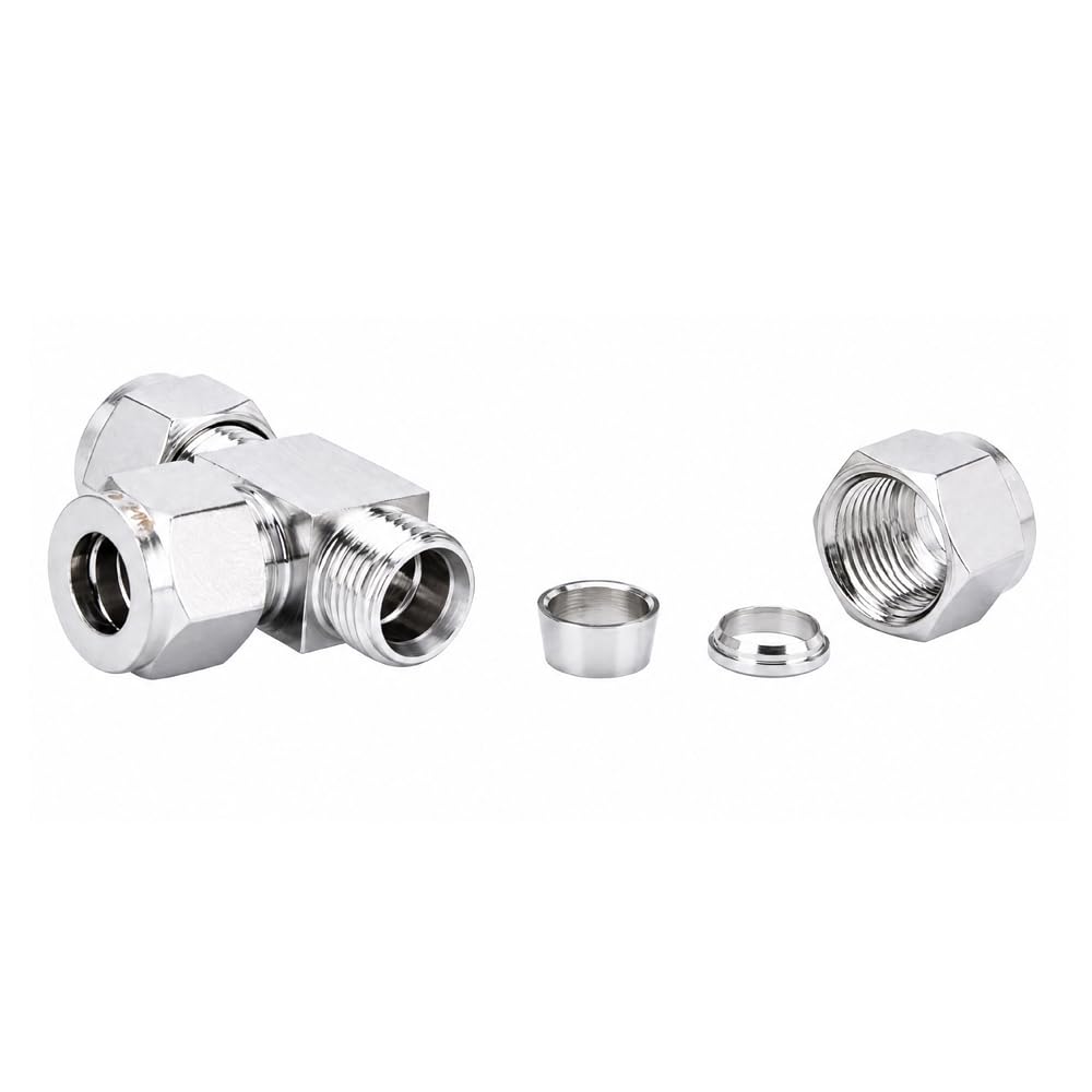 304 Stainless Steel Compression Tee 3/4" OD x 3/4" OD T-fitting 3-way 1pc