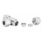 304 Stainless Steel Compression Tee 3/4" OD x 3/4" OD T-fitting 3-way 1pc
