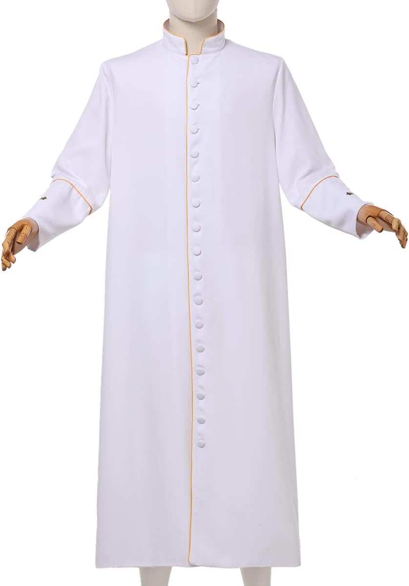 Men's Clergy Cassock Church Minister Robe Vestment for Pastor