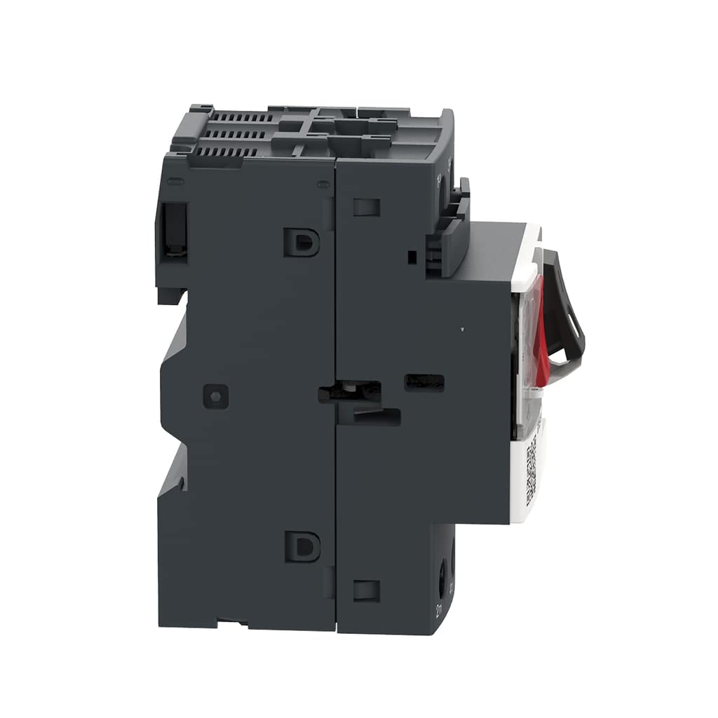 Schneider Electric GP2E10 Easy TeSys 3 Phase Manual Thermal Magnetic Motor Starter, 3 Pole, Screw Clamp Terminals, Push Button, 4-6.3 Amps