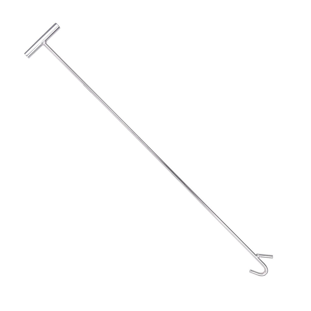 5th Wheel Pin Puller, 36" Length, Chrome Plated Heavy Duty 5th Wheel Puller Hook, w/Double Hook, 1 Pack