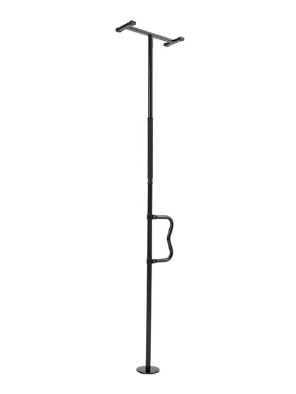 Floor-to-Ceiling Transfer Pole, Tension Mounted Bathroom Grab Bar with Anti-Slip Curve Handle, 300 Lbs Capacity