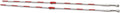 Official Red & White Volleyball Clamp-On Net Antennas, 1 Pair, Fits 36" & 1 Meter Nets