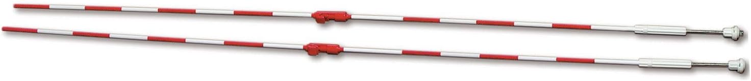 Official Red & White Volleyball Clamp-On Net Antennas, 1 Pair, Fits 36" & 1 Meter Nets