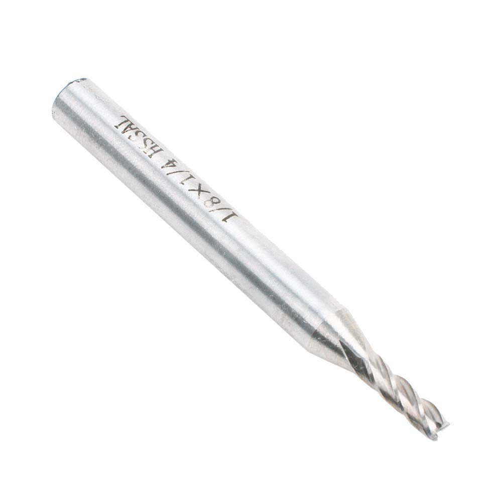 1/8" HSS 4 Flute End Mill Cutter 2PCS CNC Milling Bits