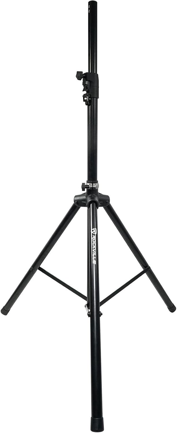 RVSS4A Black DJ PA Tripod Speaker Stand, Hydraulic Air Auto Lift | Auto Lowering, 154 lbs Capacity, 42 to 79" Height