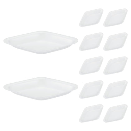 Rhombus-Shaped Weigh Boats, 12Pcs 5mL Small Scale Trays