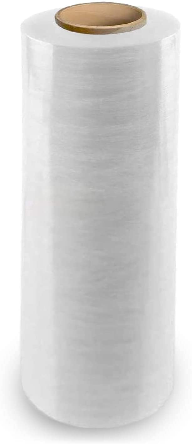 18" x 1500ft x 80 Gauge Thick (20 Micron) Clear Cast Pallet Stretch Wrap Film Pack of 1 Rolls, 1500' Per Roll (1 Roll)