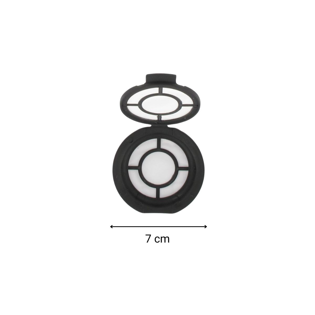 Fackelmann 2 Count Reusable Coffee Capsules, Compatible with Senseo Coffee Maker, Plastic, 7 x 1 cm