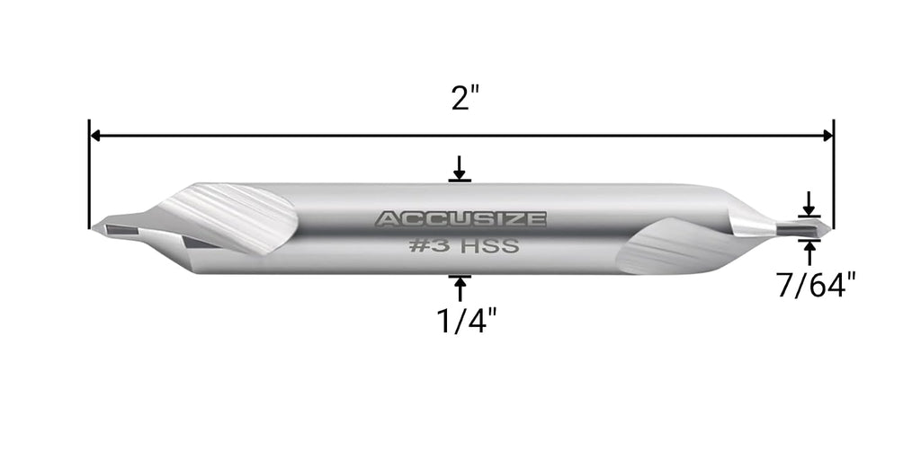 Accusize #3 HSS Center Drill, 0530-0300x10