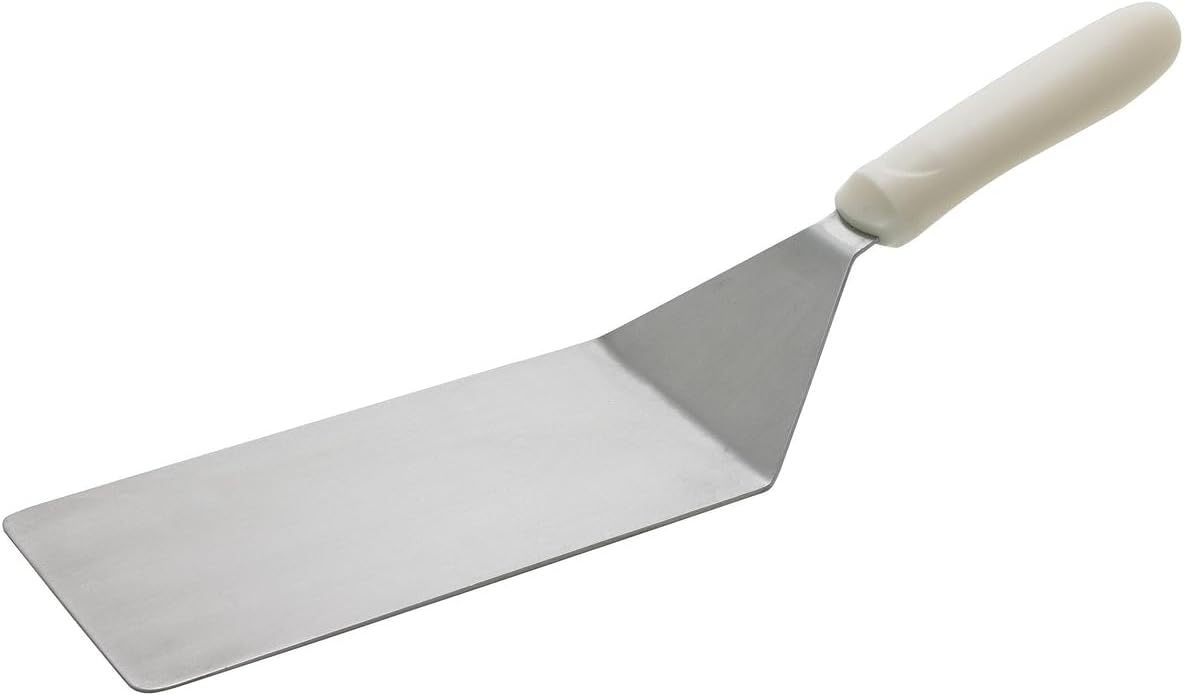 8" x 4" White Griddle Turner for Steaks and Burgers
