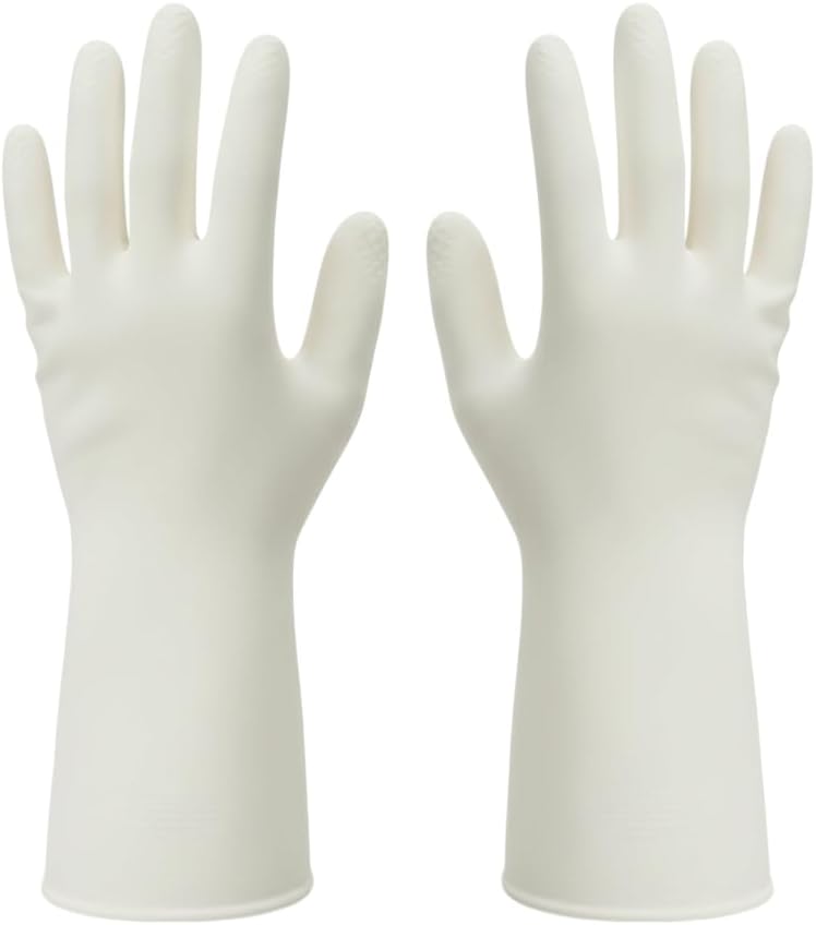 Nitrile Cleaning Gloves 6 Pairs Heavy Duty Reusable 15mil Chemical Puncture Resistant Odorless Allergy-Free Anti-Slip