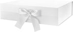 Large White Gift Box with Lid for Presents 13x9.7x3.4 Inches