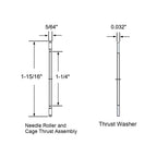 uxcell NTA2031 Thrust Needle Roller Bearings with Washers 1-1/4" Bore 1-15/16" OD 5/64" Width
