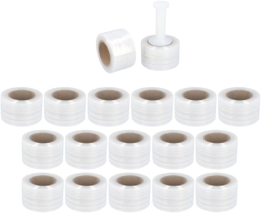 PSBM Pre-Stretched Mini Stretch Wrap 3 Inch x1000 Feet Clear 18 Pack