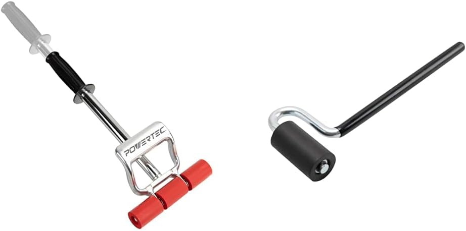Vinyl Flooring, Tile & Linoleum Roller with Extendable 17" to 27" Handle & 12" Long Handle J Roller, 1-1/2 Inch