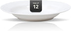 Wide Rim Bone China Commercial Grade Restaurant Elegance White Soup Plate 8.5"/Pasta Bowl 10oz, Case of 12
