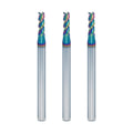 3mm Carbide Square End Mill, 3-Flute, DLC Coating, 3 Pcs
