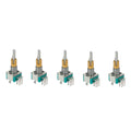 REHOC 5PCS EC11EBB24C03 Dual Axis Encoder with Switch 30 Positioning Number 15 Handle 25mm