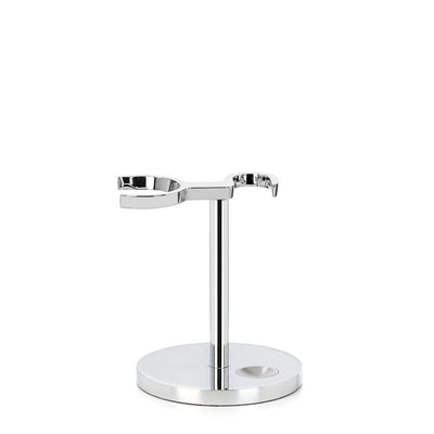 Universal Stand for Razors & Shaving Brushes | Shave Accessory | Chrome Modern Design