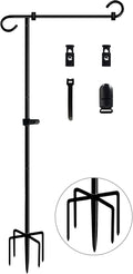49 Inch Extra Tall Garden Flag Stand Holder Pole with 5 Prong Bases for 12 x 18 Outside Fall Yard Flags Décor, Matte