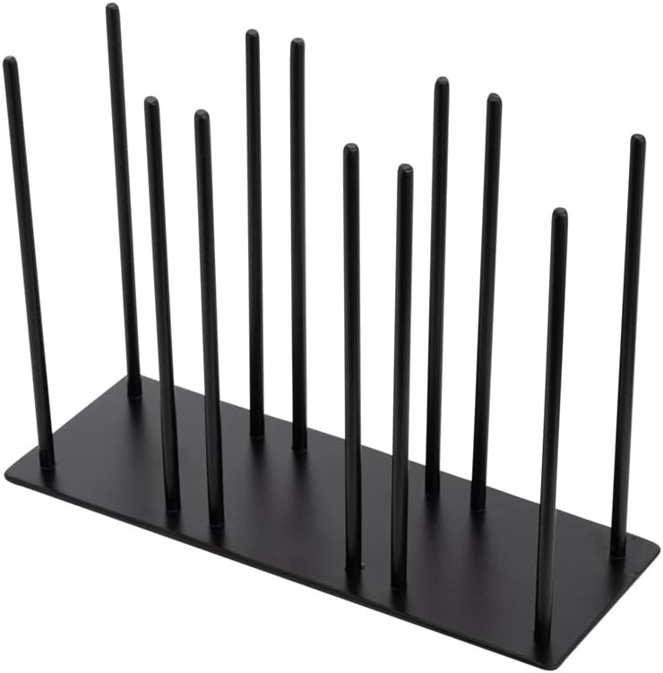 3 Section Black Iron Portion Cup and Lid Organizer, 1 Count