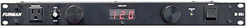 M-8Dx Merit X Series 8 Outlet Power Conditioner & Surge Protector with LED Voltmeter & Dual Lights Plus Hosa 18 Gauge