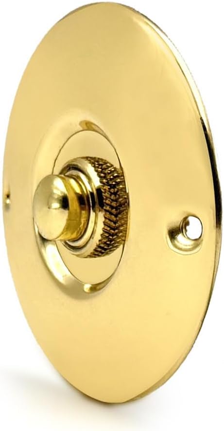Doorbell Push Button, Solid Brass, Polished Lacquered Finish | 3 inches Diamter, Decorative Push Button Doorbell
