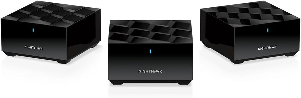 Nighthawk Tri-Band Whole Home Mesh WiFi 6 System (MK73S) – Router + 2 Satellite Extenders - 3Gbps Speed - Coverage up