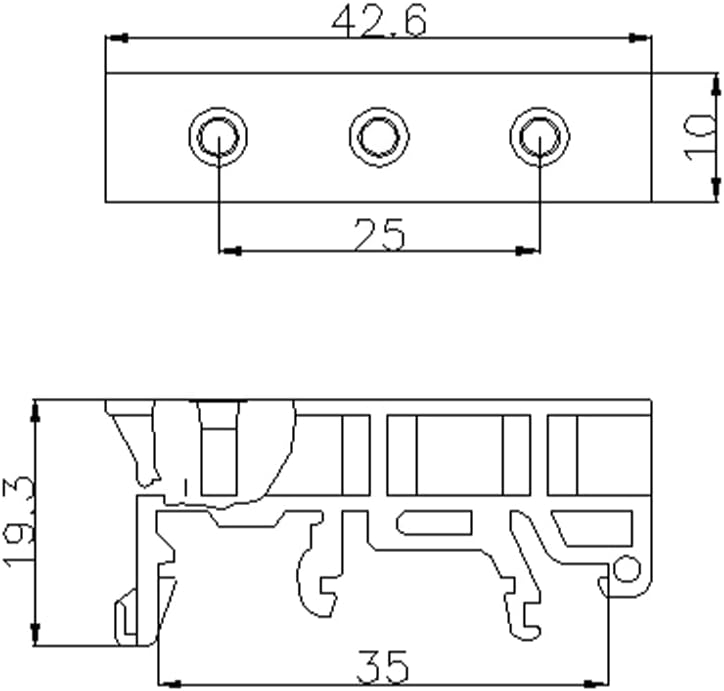 10 Sets C45 PCB DIN Rail 35mm 15mm Circuit Board Mounting Adapter