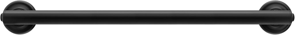 Matte Black 24-Inch Bathroom Safety Grab Bar with Concealed Screws for Elderly Shower Support, R8724BL