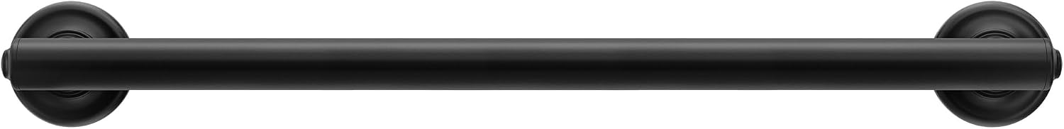 Matte Black 24-Inch Bathroom Safety Grab Bar with Concealed Screws for Elderly Shower Support, R8724BL