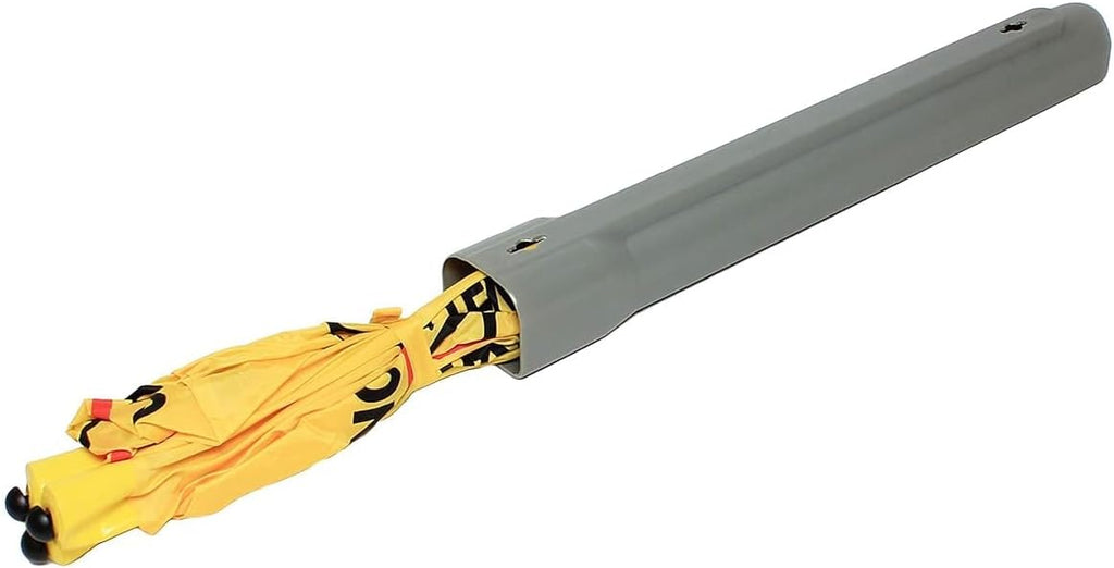 19-1/2" Pop-Up Safety Cone with Storage Tube- Multi-Lingual Caution Imprint and Wet Floor Symbol Floor Warning Sign