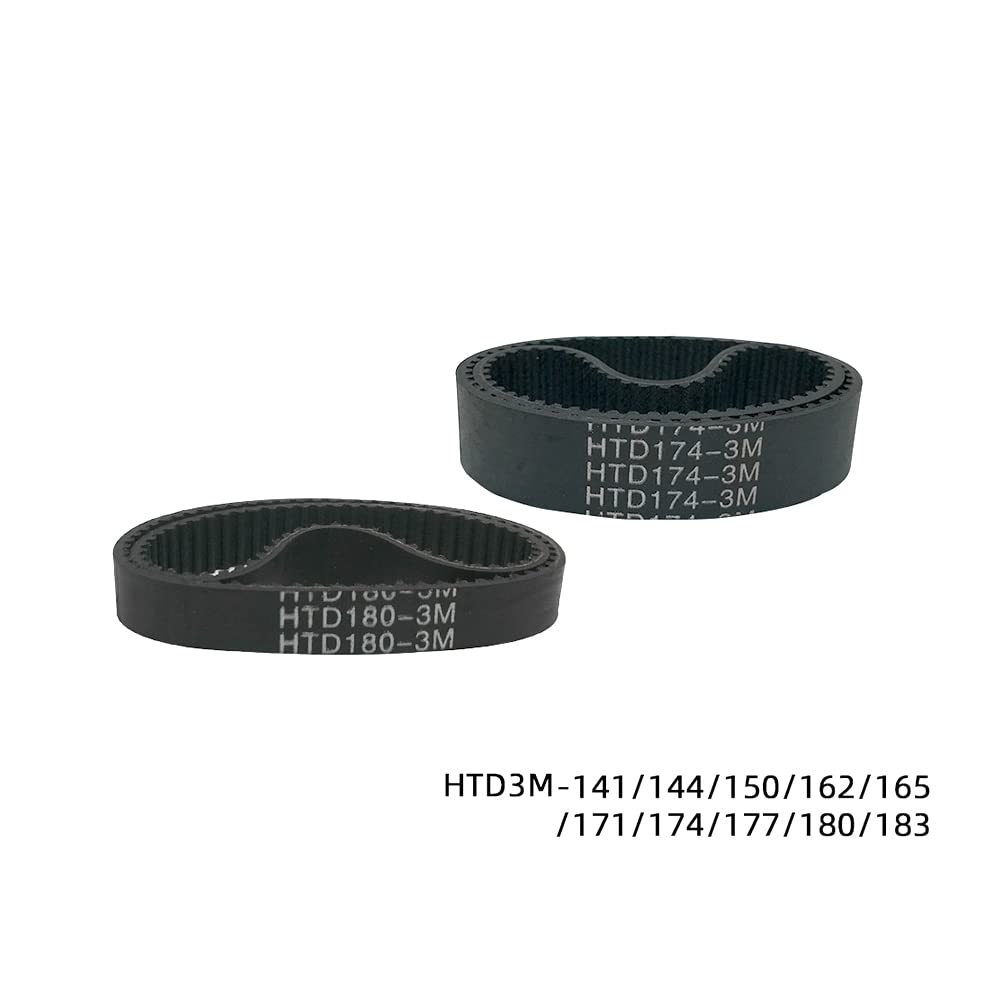 5PCS Arc HTD 3M Timing Belt Rubber Closed Loop Synchronous Pitch 3mm,9mm Width,3M177(Teeth59)