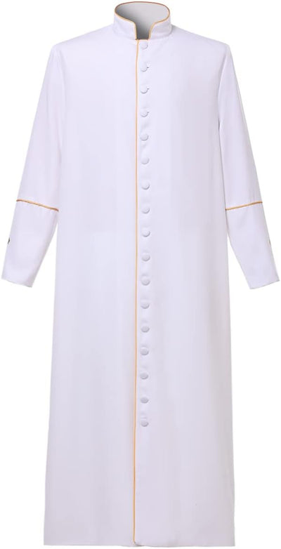 Men's Clergy Cassock Church Minister Robe Vestment for Pastor