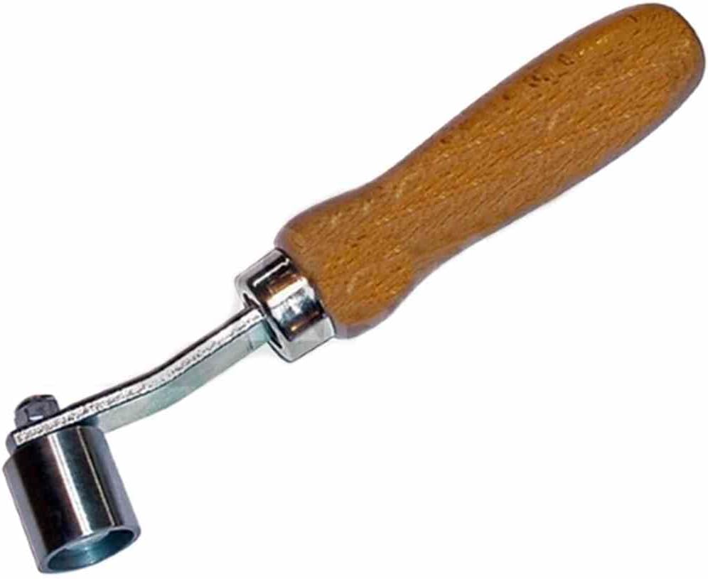 MR02200 Steel Seam Roller, Steel seam roller 1″ dia. x 1″ wide, Single fork (slightly offset) 5″ wood handle