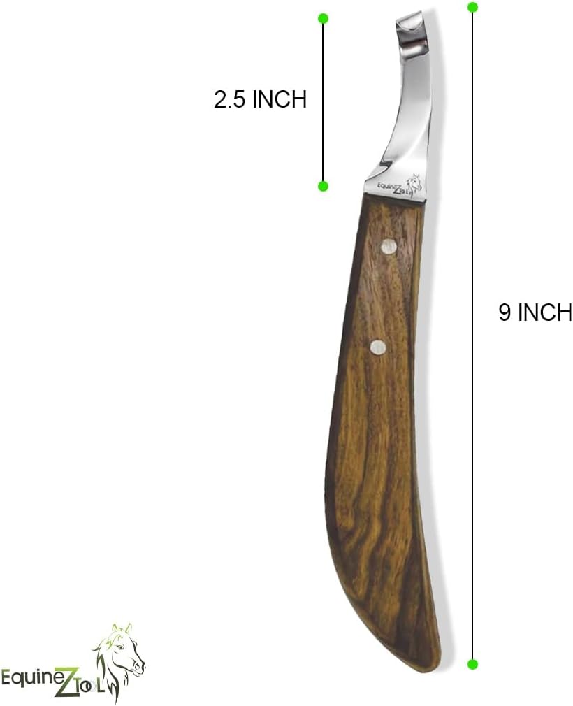 Farrier Hoof Knives Set–Professional Left & Right Handed Hoof Trimming Knives with Razor Sharp Stainless Steel
