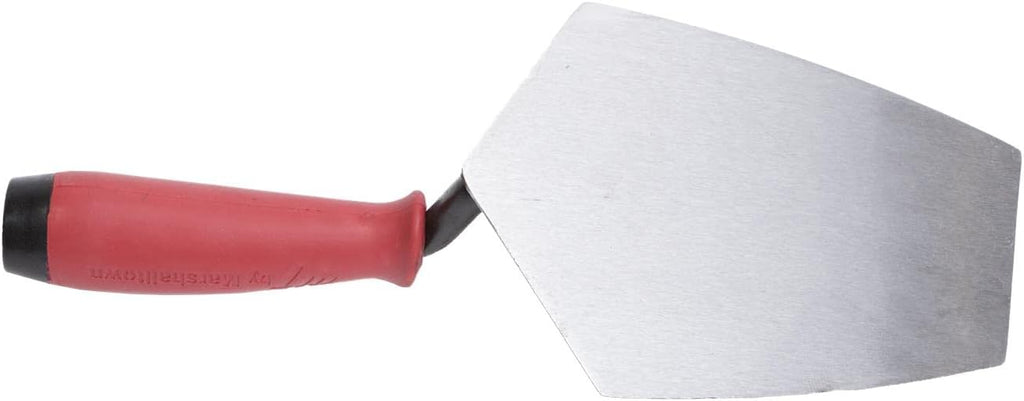 QLT Bucket Trowel, 8 1/4 Inch, Masonry Trowel | Carbon Steel Blade Scoops Mortar, Cement, and Grout from Bucket to