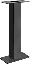 Oasis Pedestal Galvanized Steel Mailbox Post, Black | Heavy-duty post with weather-resistant outdoor build and a