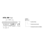 HTD3M 252 Close Loop Rubber Timing Belt Synchronous Belt Pitch 3mm Width 15mm (HTD 3M-252, 15mm Width)