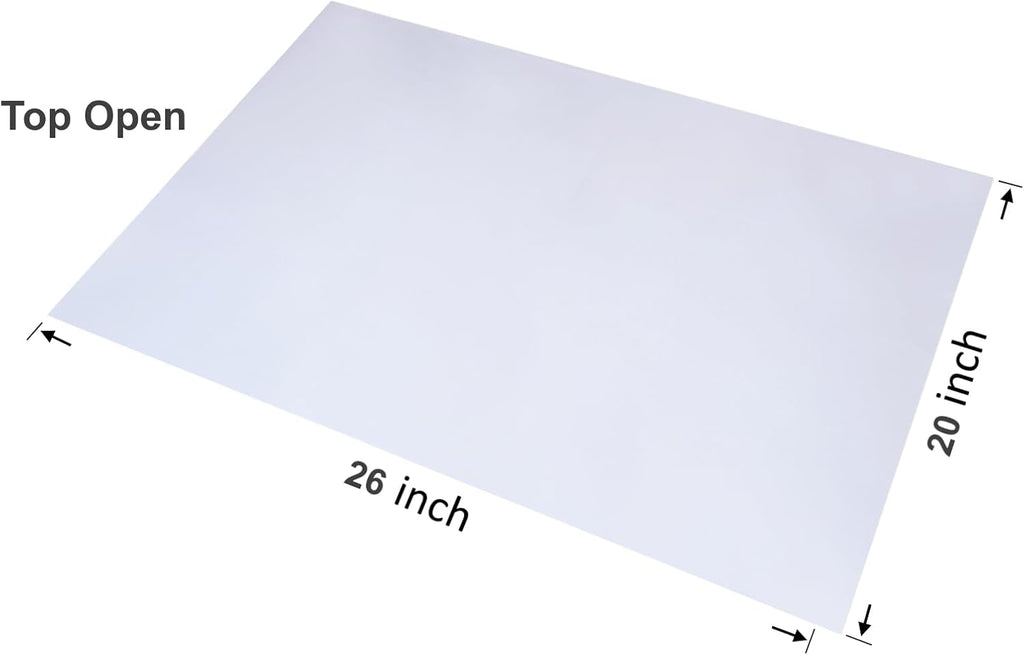 30 CT 20x26 1.1 Mil Large Clear Poly Bags, Flat Open Plastic
