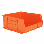 11" x 11" x 5" Plastic Stackable Storage Bin, Orange