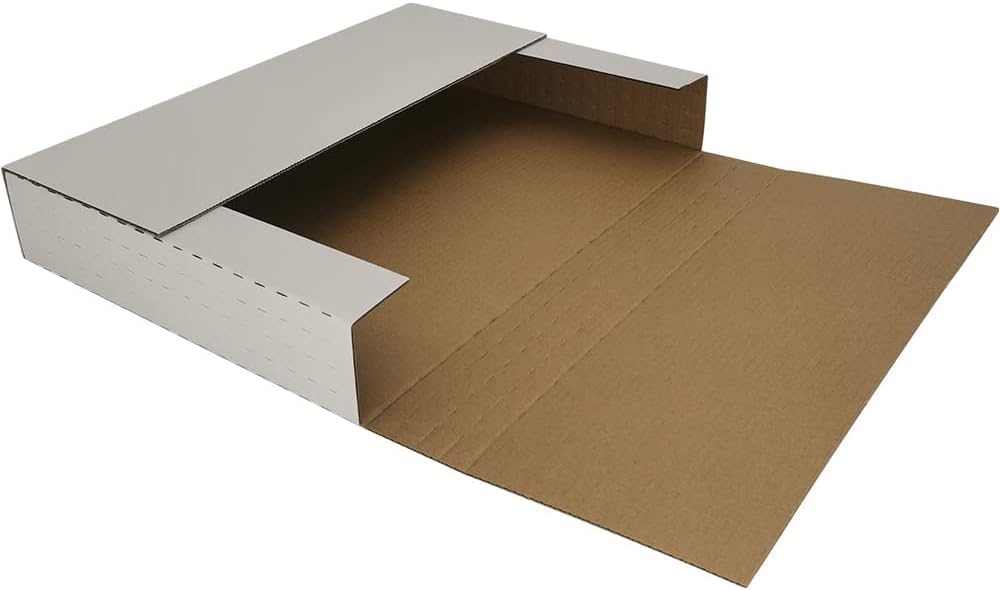 50 Pack 11.125x8.625x2'' Small Shipping Boxes, White